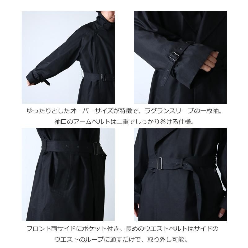 blurhms (ブラームス) Gabardine Double Belt Trench Coat