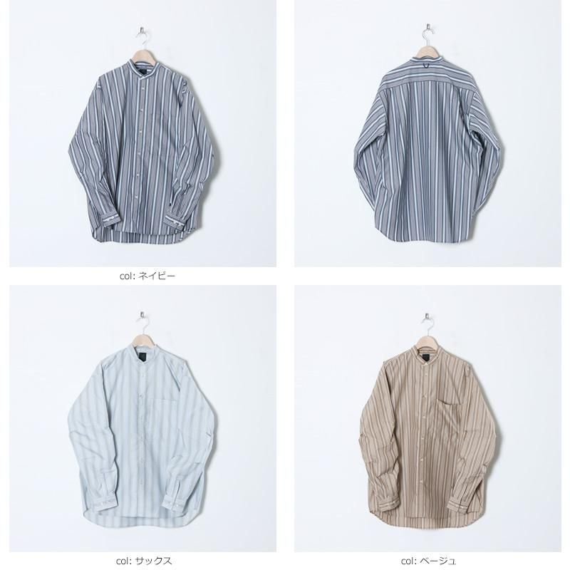 DAIWA PIER39 (ダイワピア39) TECH BAND COLLAR SHIRTS L/S
