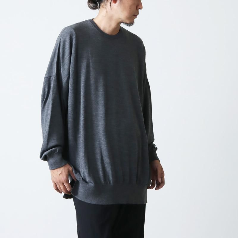 ColoGraphpaper Fine Wool Oversized Crew Neck