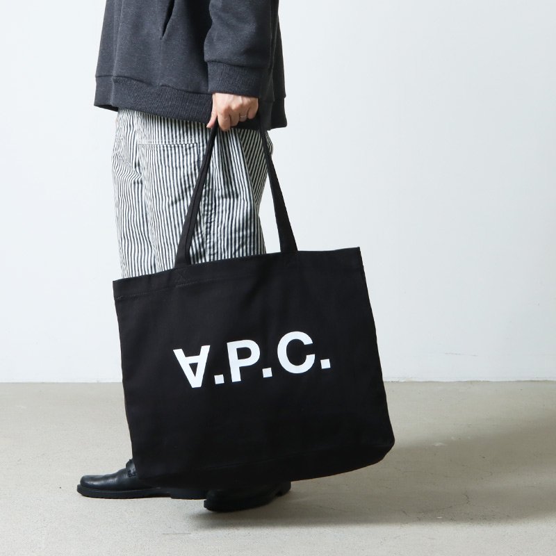 A.P.C. (アーペーセー) SHOPPING DANIELA BLANC LOGO DENIM BLACK