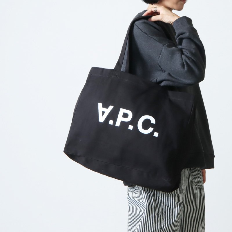 A.P.C. (アーペーセー) SHOPPING DANIELA BLANC LOGO DENIM BLACK