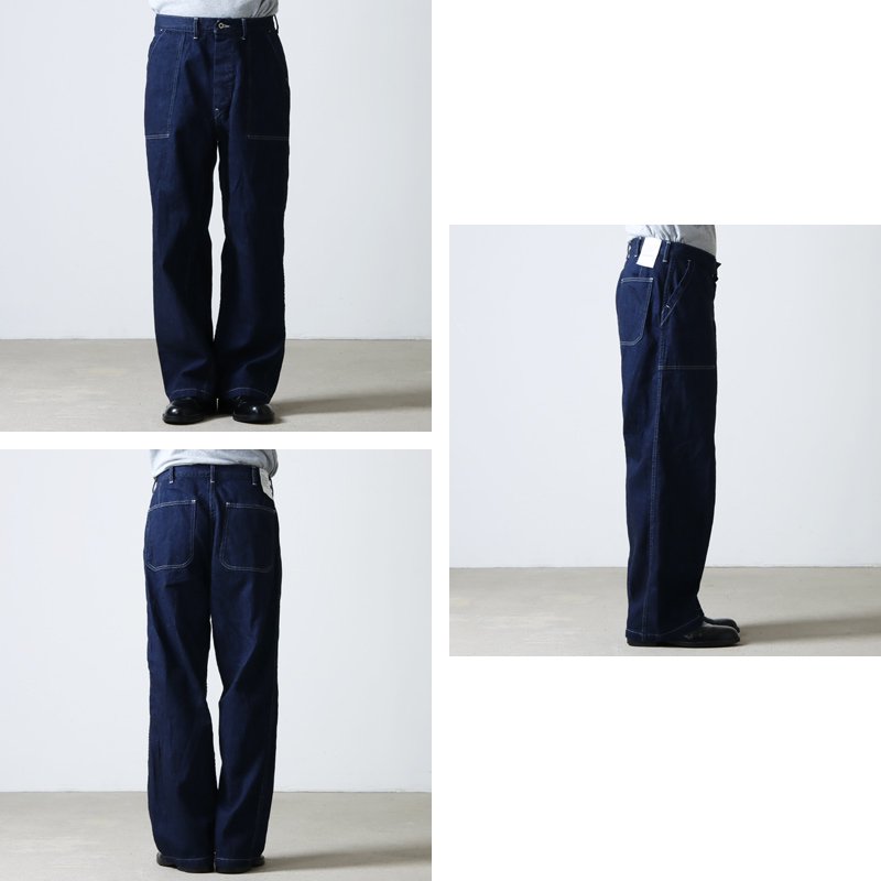 CIOTA (シオタ) インディゴ スビンコットン 11.5oz デニム ベイカーパンツ / ネイビー ONE WASH