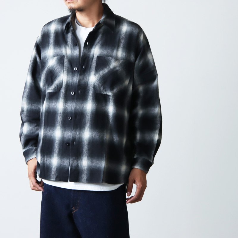 ETS.MATERIAUX (イーティーエスマテリオ) Ombre Check Flannel Shirts
