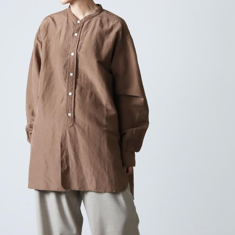 【正規品】 LENO (リノ) バンドカラーシャツ / SHIRT COLLAR BAND シャツ/ブラウス(長袖/七分)