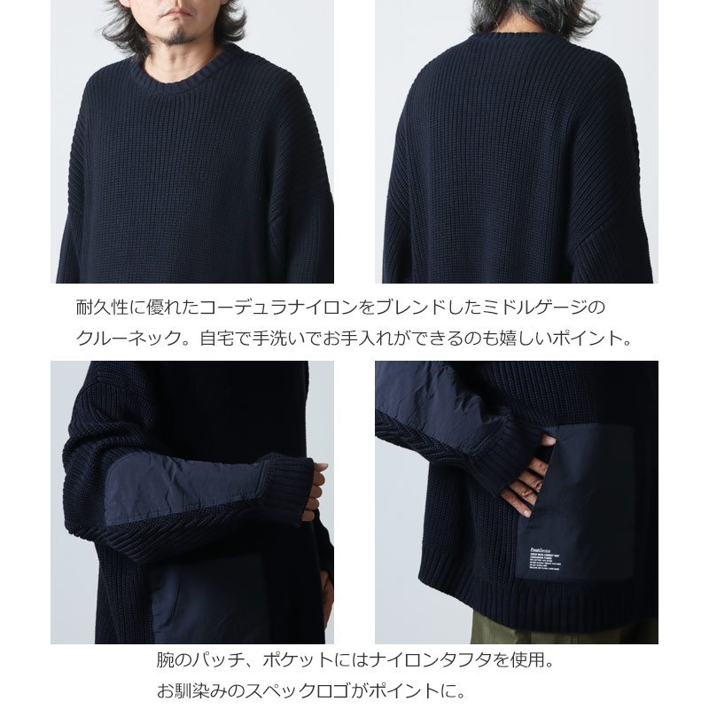 Fresh Service (フレッシュサービス) CREW NECK COMBAT KNIT