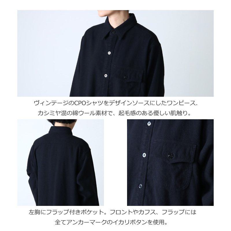 LENO (リノ) CPO SHIRT DRESS / シーピーオーシャツドレス