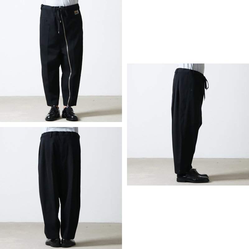 TAKAHIROMIYASHITATheSoloist. (タカヒロミヤシタザソロイスト) reverse cropped baggy zipper  pant