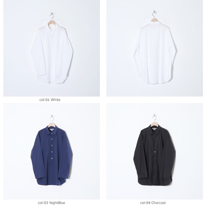 blurhms ブラームス chambray pullover 3 チャコール-