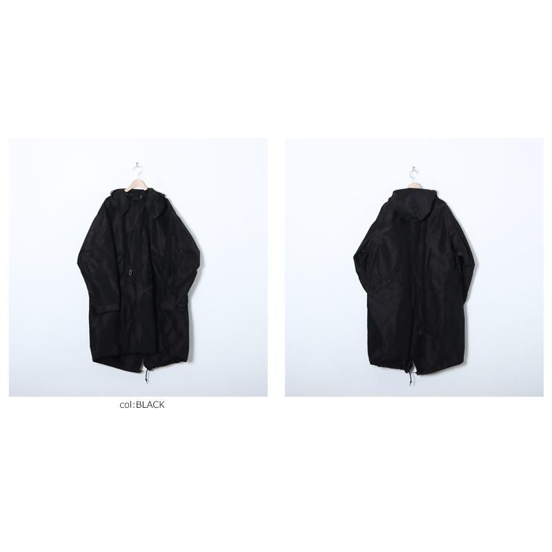 COMOLI (コモリ) コットンシルク フーデッドコート