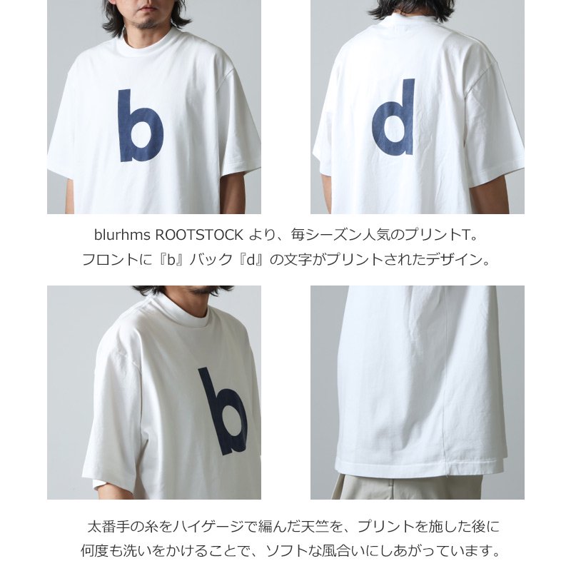 blurhmsROOTSTOCK (ブラームス ルーツストック) bd Print Tee BIG