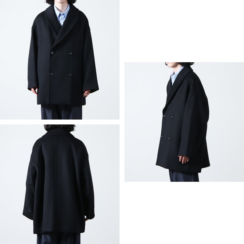 Graphpaper (グラフペーパー) Light Melton Shawl Collar Coat 