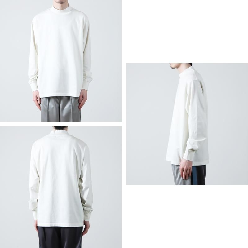 COOHEM (コーヘン) Yonetomi NEW BASIC GARMENT DYED T-SHIRT MOCK NECK /  ガーメントダイTシャツ モックネック