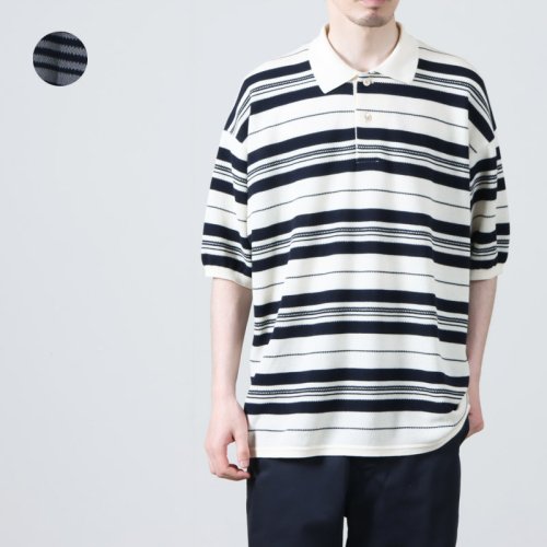 nanamica (ʥʥߥ) Stripe Polo Sweater / ȥ饤ץݥ