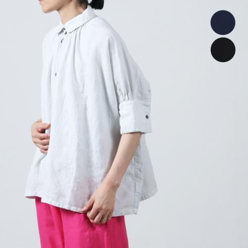 Honnete (ͥå) H/SLV Gather Shirt / ϡե꡼֥㥶