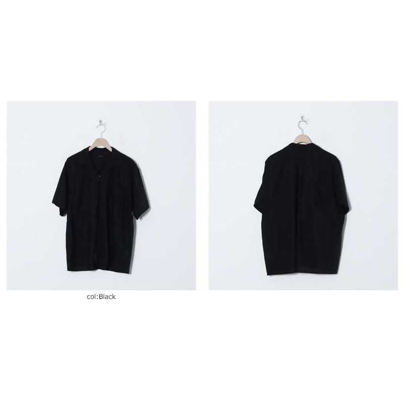 COMOLI (コモリ) KHADIコットン半袖 オープンカラーシャツ COMOLI (コモリ) KHADIコットン半袖 オープンカラーシャツ