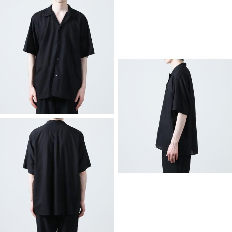 COMOLI (コモリ) KHADIコットン半袖 オープンカラーシャツ COMOLI (コモリ) KHADIコットン半袖 オープンカラーシャツ