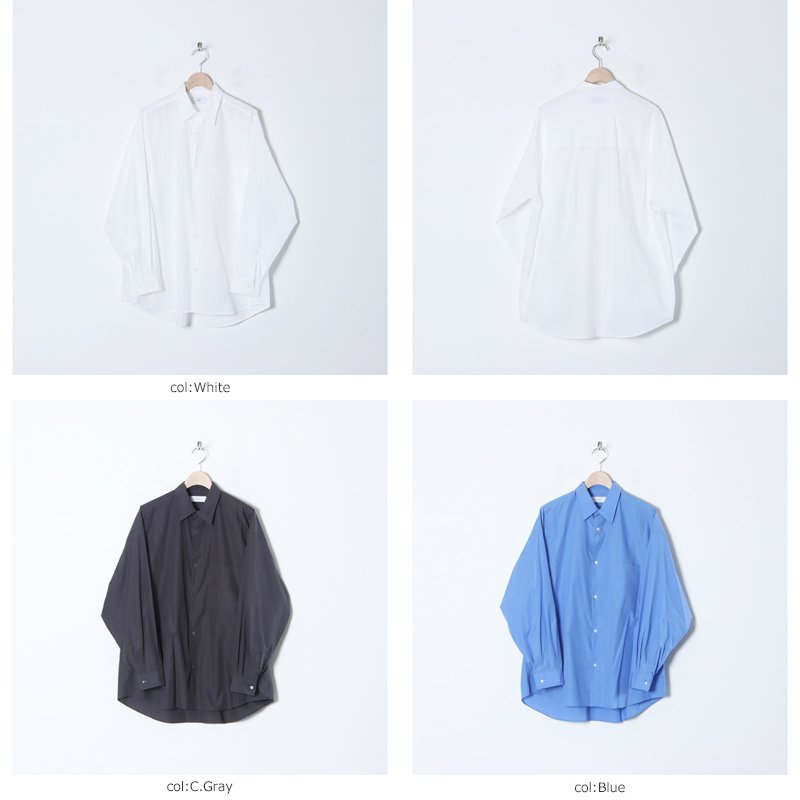 Graphpaper (グラフペーパー) Broad L/S Oversized Regular Collar Shirt / ブロードロングスリーブ オーバーサイズドレギュラーカラーシャツ