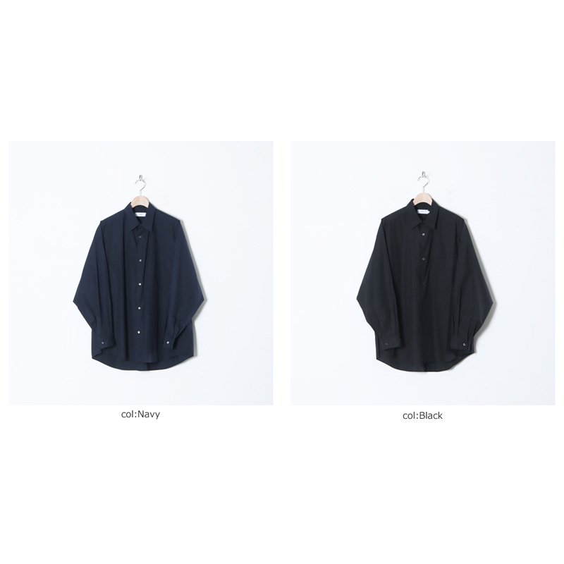 Graphpaper (グラフペーパー) Broad L/S Oversized Regular Collar Shirt / ブロードロングスリーブ オーバーサイズドレギュラーカラーシャツ