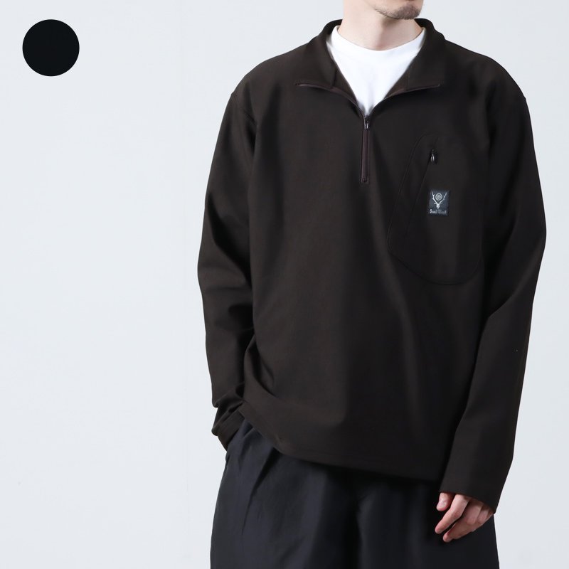 South2 West8 (サウスツーウエストエイト) Zipped Pullover Scouting Shirt - N/PE/PU Tricot  Jersey / ジップドプルオーバースカウティングシャツ