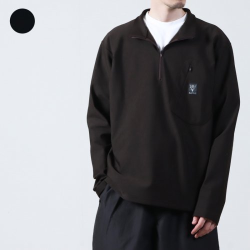 South2 West8 (ġȥ) Zipped Pullover Scouting Shirt - N/PE/PU Tricot Jersey