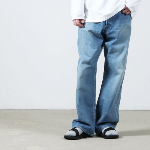 Graphpaper (եڡѡ) Selvage Denim Five Pocket Wide Straight Pants-LIGHT FADE- / ǥ˥ե֥ݥåȥ磻ɥȥ졼