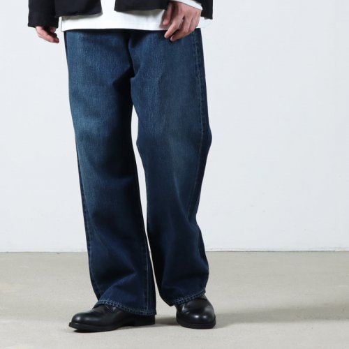 Graphpaper (եڡѡ) Selvage Denim Five Pocket Wide Straight Pants-DARK FADE- / ǥ˥ե֥ݥåȥ磻ɥȥ졼