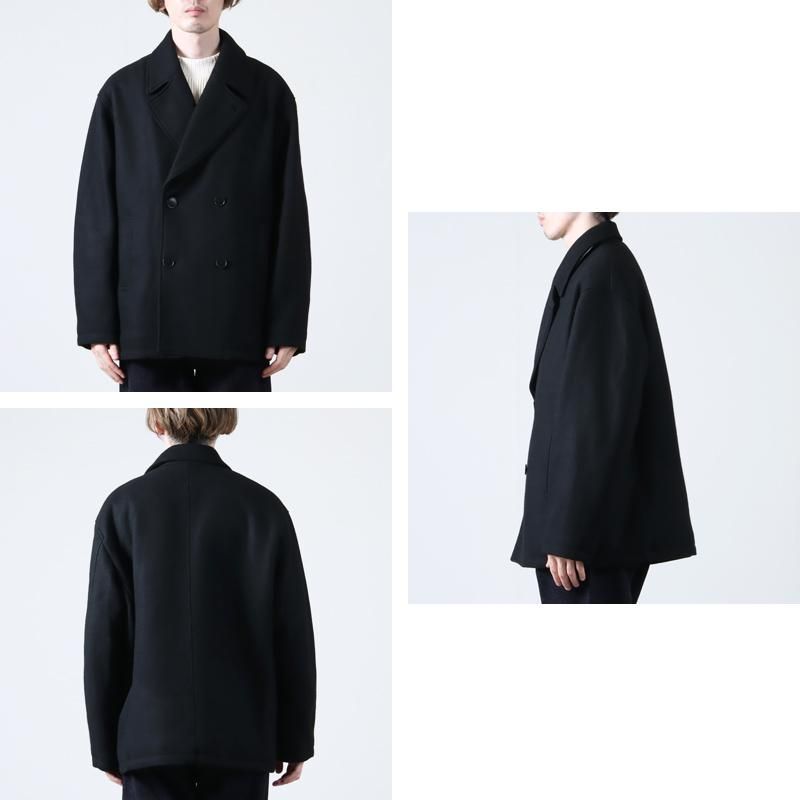 CURLY (カーリー) KNIT MELTON PEA COAT / ニットメルトン