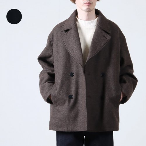 CURLY (꡼) KNIT MELTON PEA COAT / ˥åȥȥ ԡ