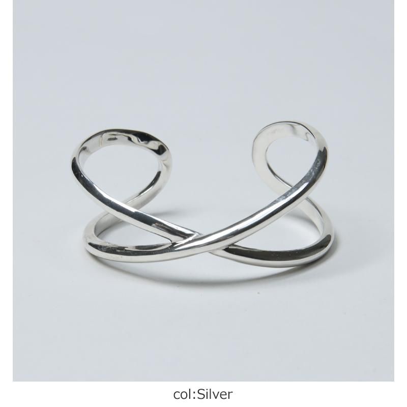 roundabout (ラウンダバウト) Silver Cross-Over Bangle