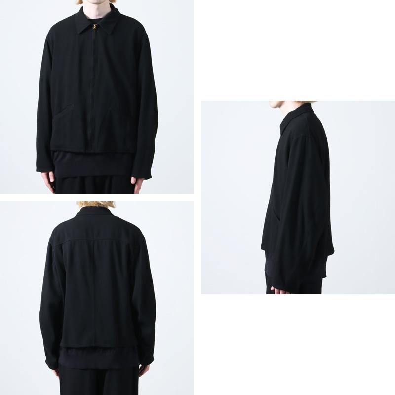COMOLI (コモリ) シルクネップ ジップショートジャケット