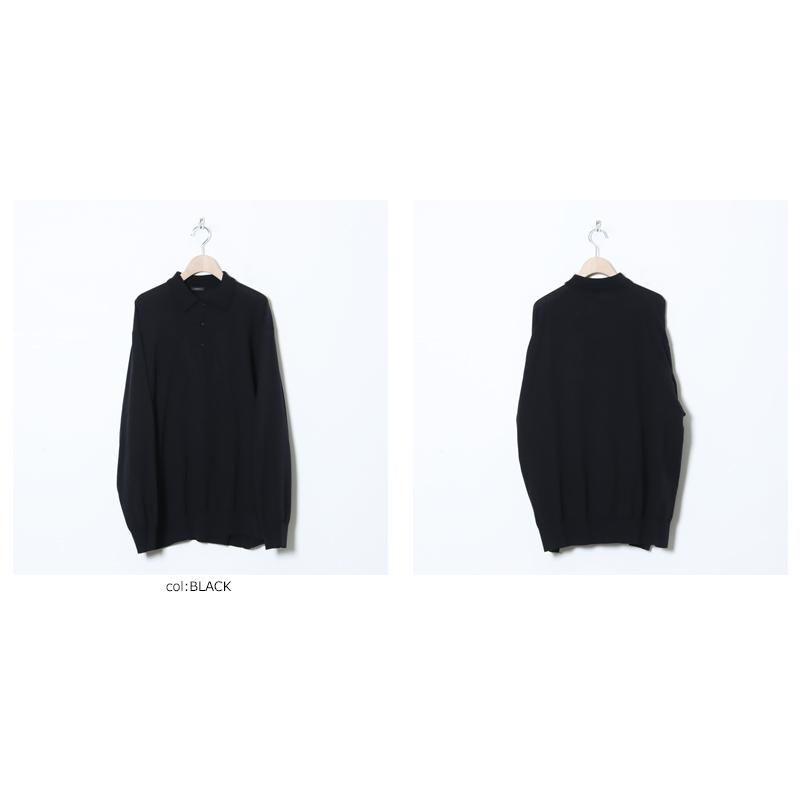 COMOLI (コモリ) コットン ニットポロ