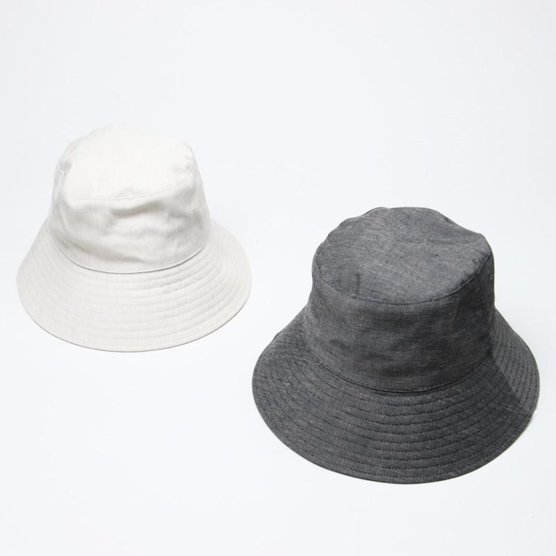 KIJIMA TAKAYUKI (キジマタカユキ) POLY LINEN CHAMBRAY BUCKET