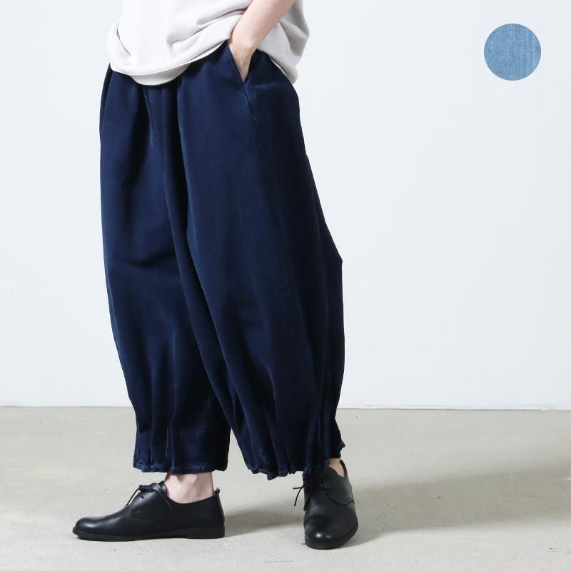 FACTORY (ファクトリー) 綿インディゴ染プリーツパンツ