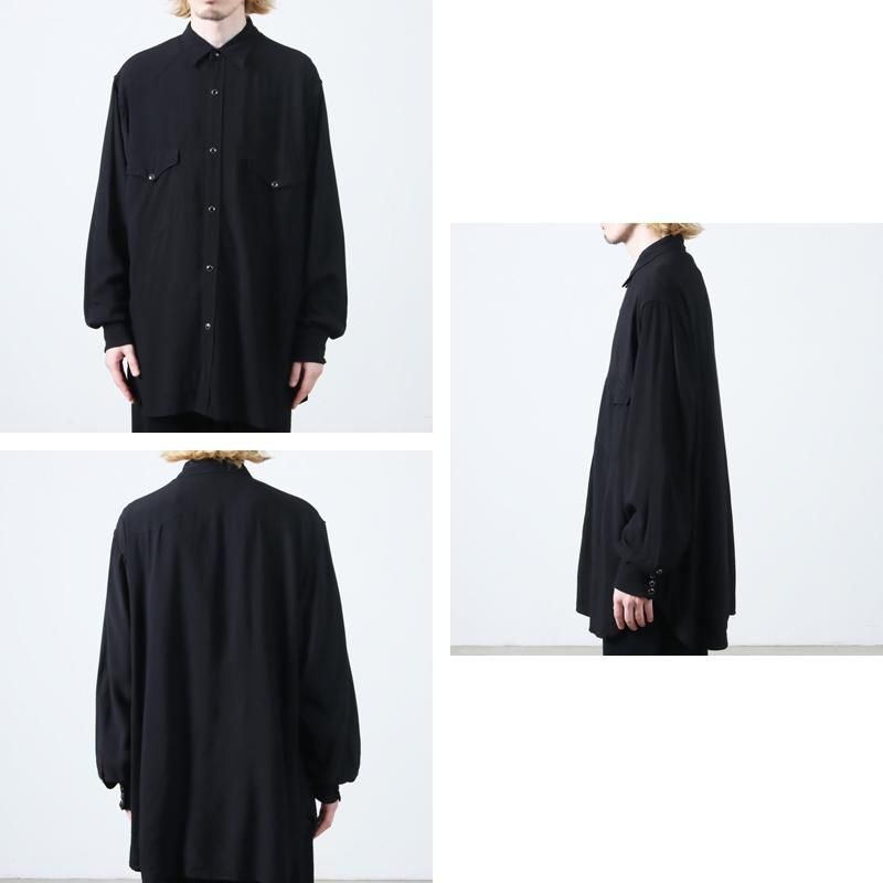 COMOLI (コモリ) レーヨン ウエスタンシャツ