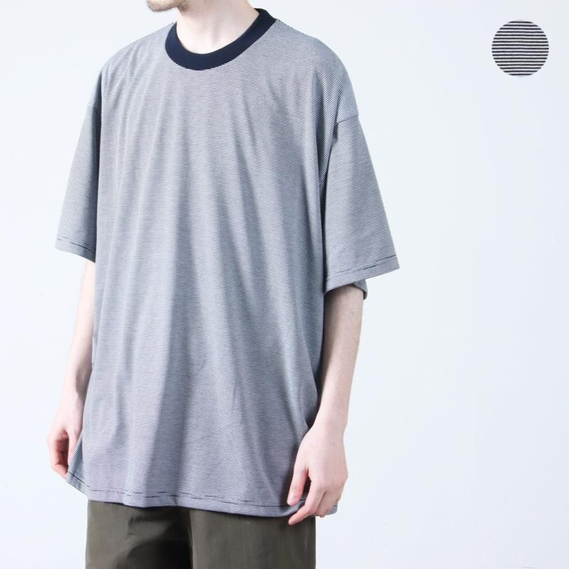 Fresh Service MULTI BORDER L/S TEE [NAVY] - Fresh Service
