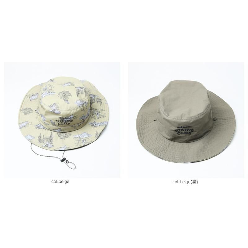 and wander (アンドワンダー) hiking club reversible hat