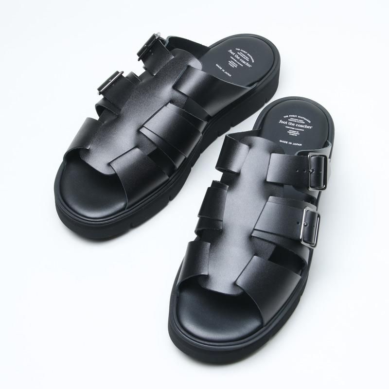 foot the coacher ブラックサンダル　グルカサンダル foot the coacher (フットザコーチャー) GURKHA SANDALS(GLOXI
