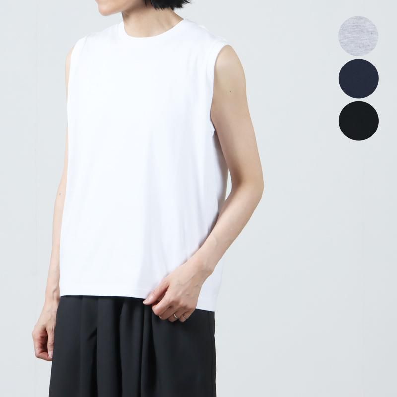 BATONER  ORGANIC COTTON ノースリーブ 3 白 BATONER (バトナー) ROYAL ORGANIC COTTON NO SLEEVE / ロイヤル