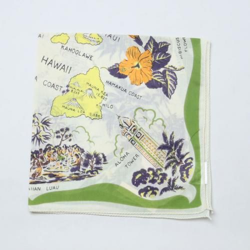 BINDU (ӥɥ) Bandana Hawaii - Olive Type / Х ϥ磻 ꡼