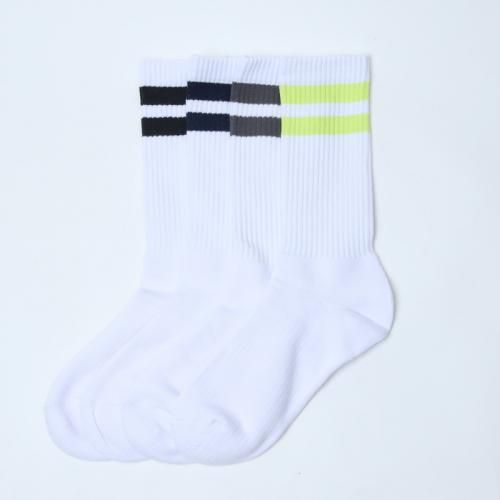Fresh Service (եå奵ӥ) 2-PACK LINE CREW SOCKS / ѥå饤󥯥롼å