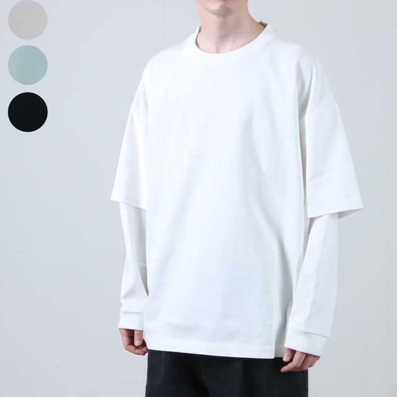 is-ness (イズネス) LAYERED LONG SLEEVE T-SHIRT / レイヤード