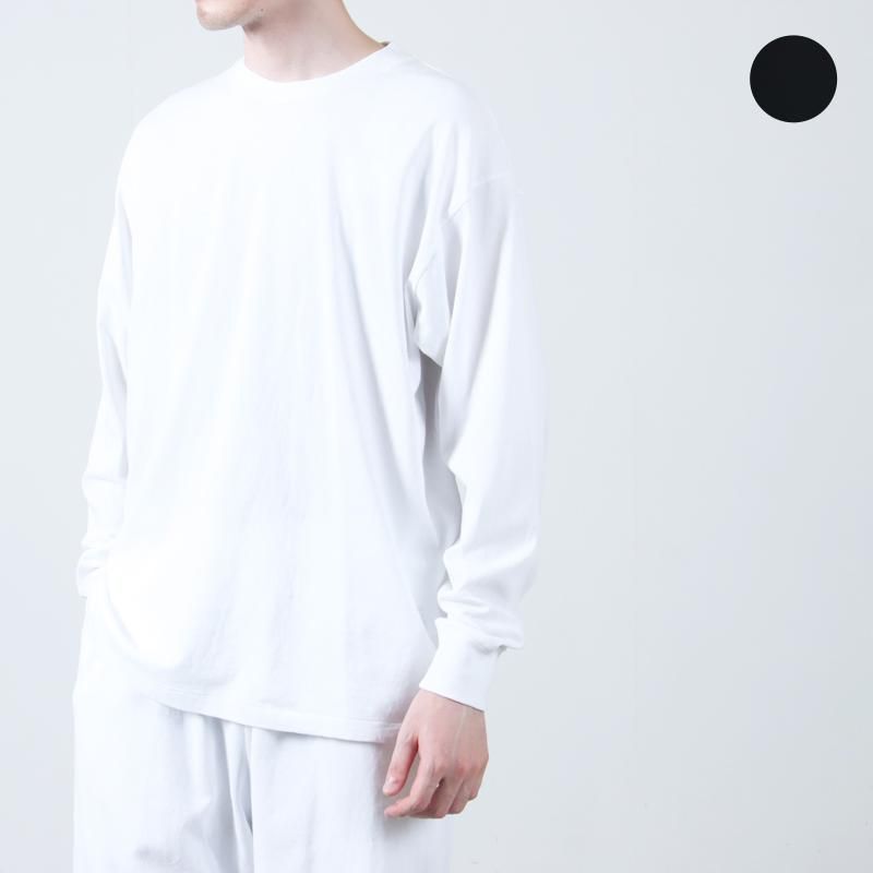 25ss COMOLI ホワイト コットンジャージ長袖カットソー COMOLI (コモリ) コットンジャージ 長袖Tシャツ