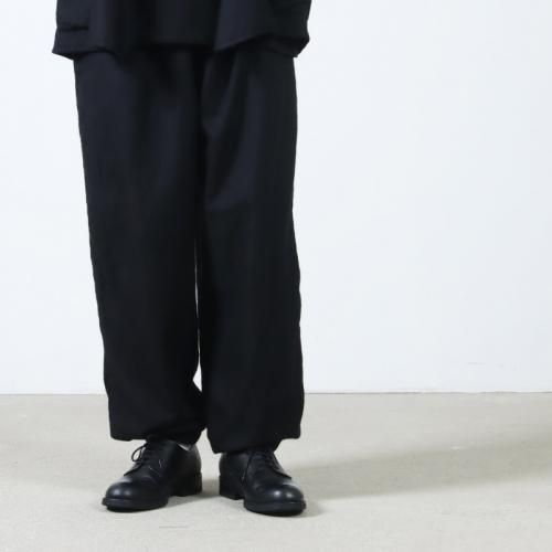 美品　コモリ　COMOLI ポストワークツイルパンツ size4 ブラック COMOLI (コモリ) ポストワークツイル パンツ