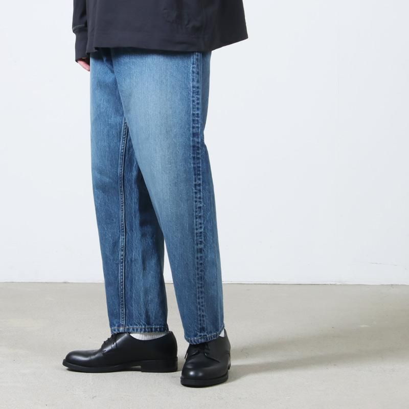 【専用】マメ太郎様　Giannette slimfit/ ブルーグレー CIOTA (シオタ) New Wide Tapered 5 Pocket Pants - Medium Dark