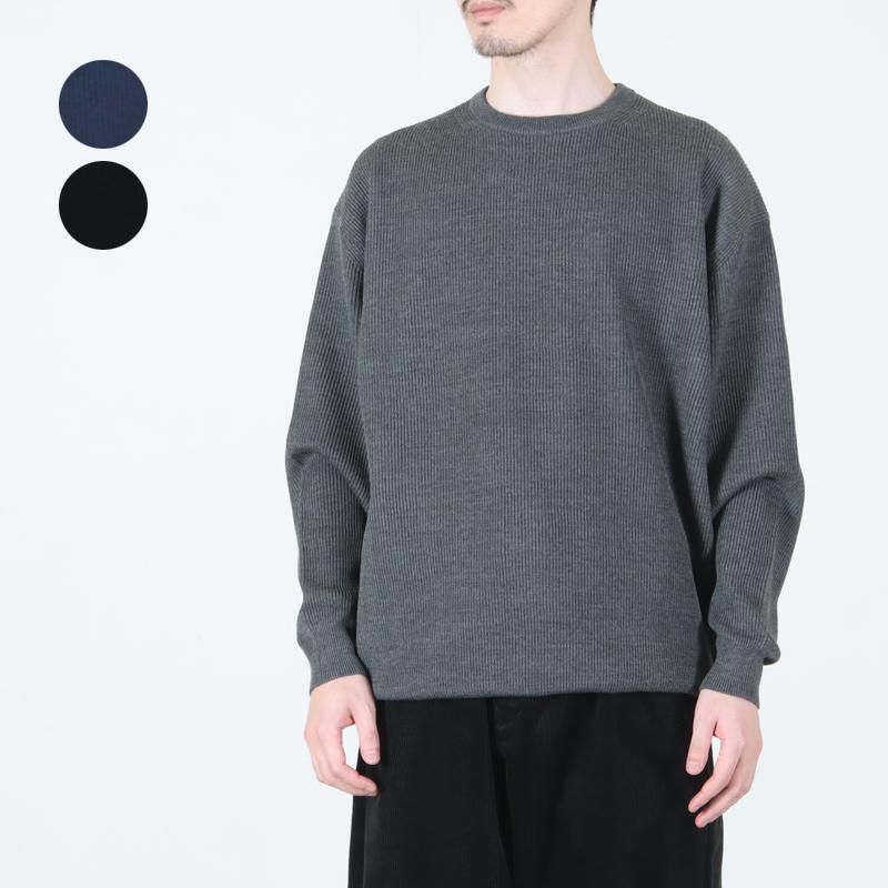 【Graphpaper】 HIGH DENSITY CREW NECK KNIT Graphpaper - グラフペーパー / HIGH DENSITY CREW NECK KNIT