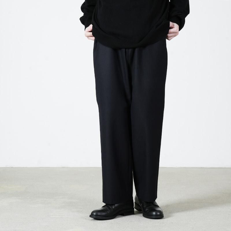 comoli コモリ　ウールパンツ　ネイビー ゴムウエストパンツ　サイズ1 COMOLI (コモリ) ウールサージ パンツ