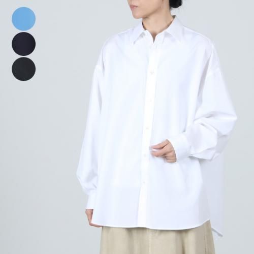High Count Broad L/S Oversized Regular Collar Shirt / ハイカウントブロードロングスリーブオーバーサイズドレギュラーカラーシャツ