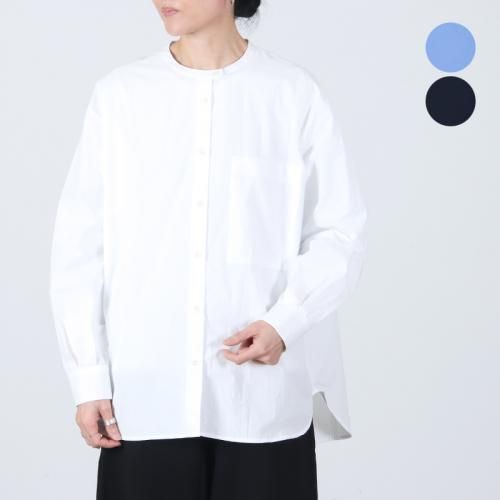 MidiUmi (ミディウミ) スタンドカラービッグシャツ