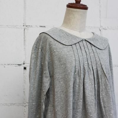 haupia 襟付きカットソー col:12 杢グレー