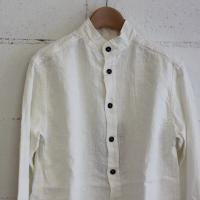 GARMENT REPRODUCTION OF WORKERS LINEN STAND FARMER SHIRT col:white